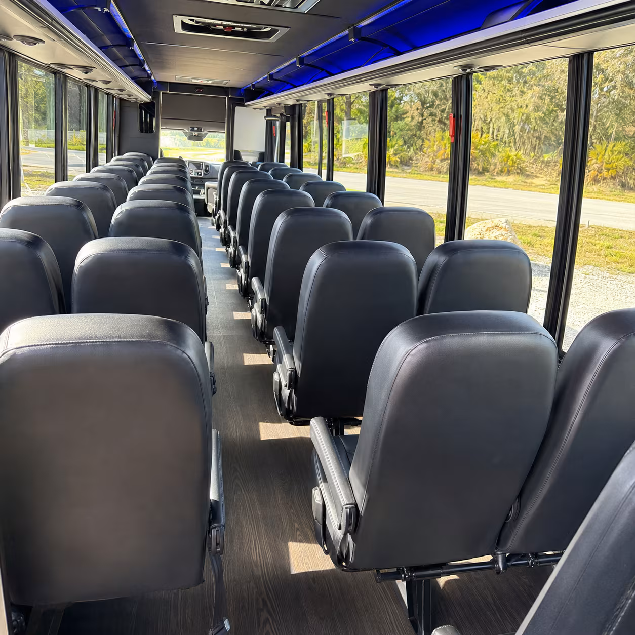 coon rapids 35 passenger minibus interior