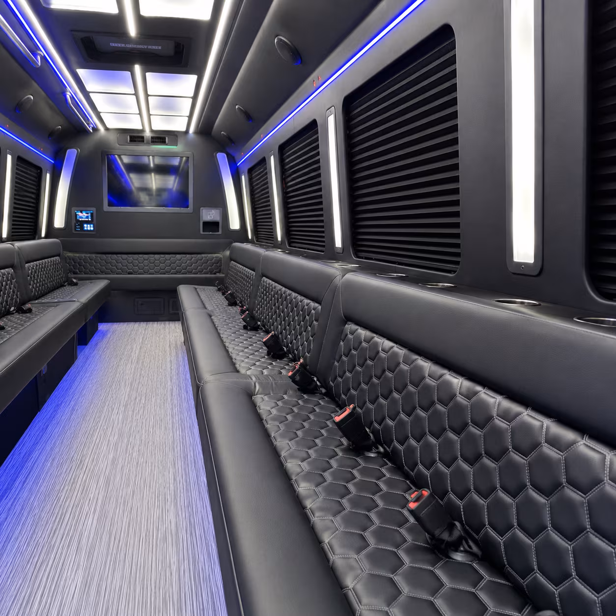 coon rapids party bus inside